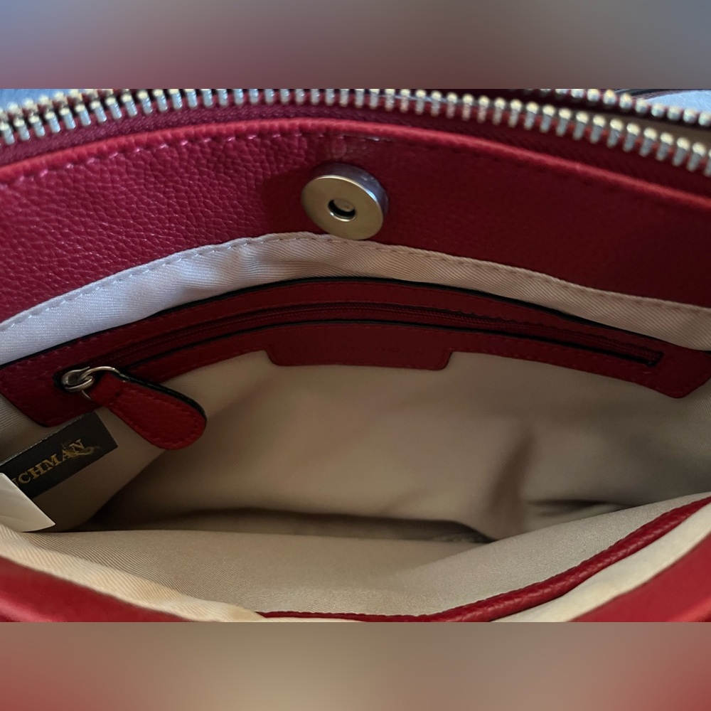 Dana Buchman deep cherry red medium crossbody bag purse super clean EUC - Picture 7 of 10